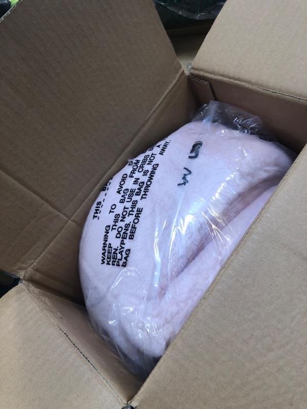 Photo 1 of GREENSTELL Small Vanity Stool Chair with Storage and Folding Back, 13" x 13" x 17.7" Faux Fur Soft Ottoman for Teenager, 4 Metal Legs with Anti-Slip Feet, Furry Padded Seat for Makeup, Bedroom, Pink