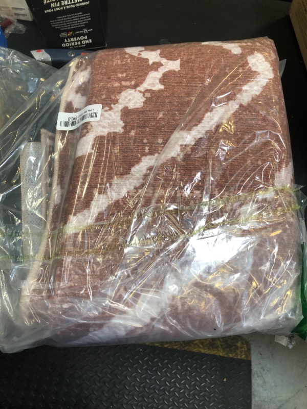 Photo 1 of Area Rug 5x7 Rug Machine Washable Non-Slip Low Pile Print Pattern Western Rug for Living Room Bedroom Entryway Tribal Series -Yellowbrown/Cream