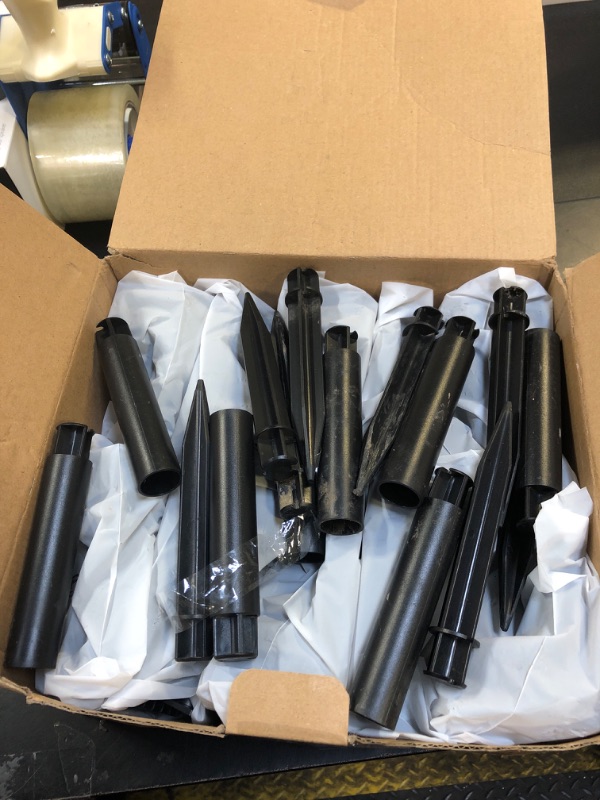 Photo 1 of Flaow Solar Spot Lights Outdoor Color Changing, [10 pack/28 LED] 7 Modes Auto On/Off Solar Landscape Spotlights, Ip67 Waterproof Solor Powered Pathway Lights for Outside Yard Garden Walkway Tree Patio