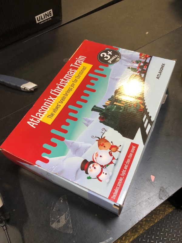 Photo 1 of Christmas Train Sets for Around The Tree | Christmas Toy with Lights and Sounds - Holiday Train Around Christmas Tree with Large Tracks, Electric Train Set for Kids Ages 4-8