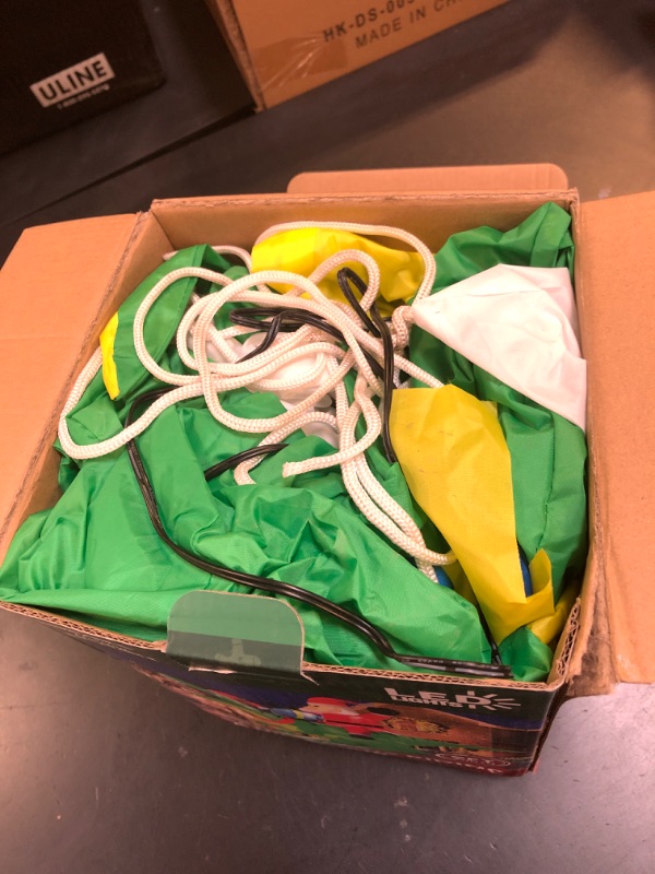 Photo 1 of 9x7FT Christmas Inflatables Santa Ride on Dinosaur with LED Outdoor Christmas Dinosaur Inflatable Blow Up Yard Decorations with Sandbags Stakes Strings for Garden Decor