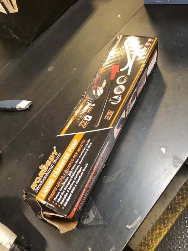 Photo 1 of HORUSDY Portable Battery-Operated Fuel & Water Transfer Pump, 2.2GPM Automatic Siphon Pump for Gas Can & Tank, Handheld Liquid (Red)