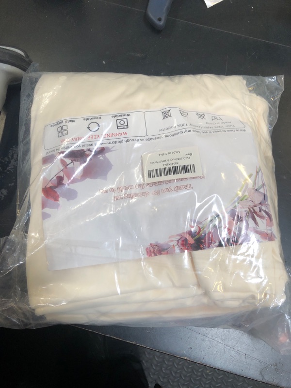 Photo 1 of 10x10ft Wrinkle Free Ivory Backdrop Curtain for Parties Soft Fabric Drapes Wedding Ivory Curtain Backdrop for Birthday Party Decorations Background for Photography 5x10ft,2 Panels