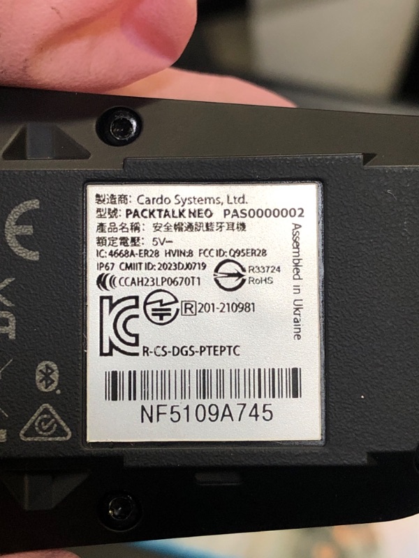 Photo 1 of Cardo Packtalk Neo Motorcycle Helmet Communication Intercom System, Waterproof, 2nd Generation Mesh - Connect Up to 15 Riders, Natural Voice Operation, 40mm High Definition Speakers - Single Pack