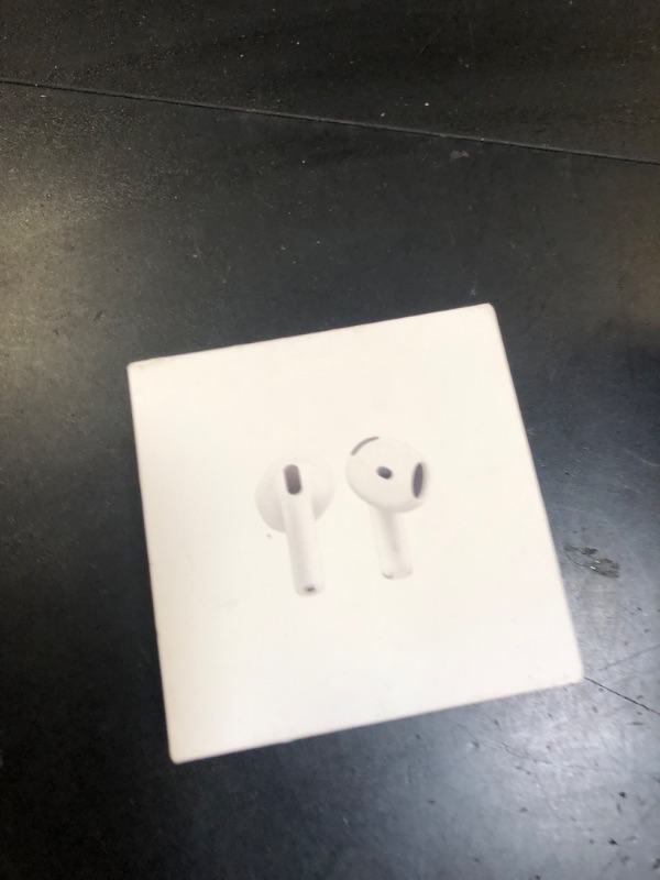 Photo 1 of Apple AirPods 4 Wireless Earbuds, Bluetooth Headphones, Personalized Spatial Audio, Sweat and Water Resistant, USB-C Charging Case, H2 Chip, Up to 30 Hours of Battery Life, Effortless Setup for iPhone