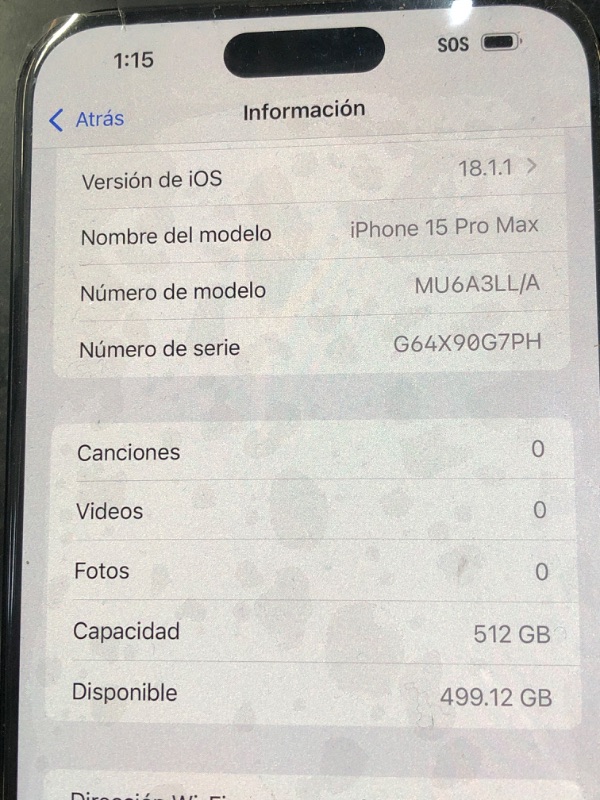 Photo 1 of Apple iPhone 15 Pro Max, 512GB, Black Titanium - Unlocked (Renewed)