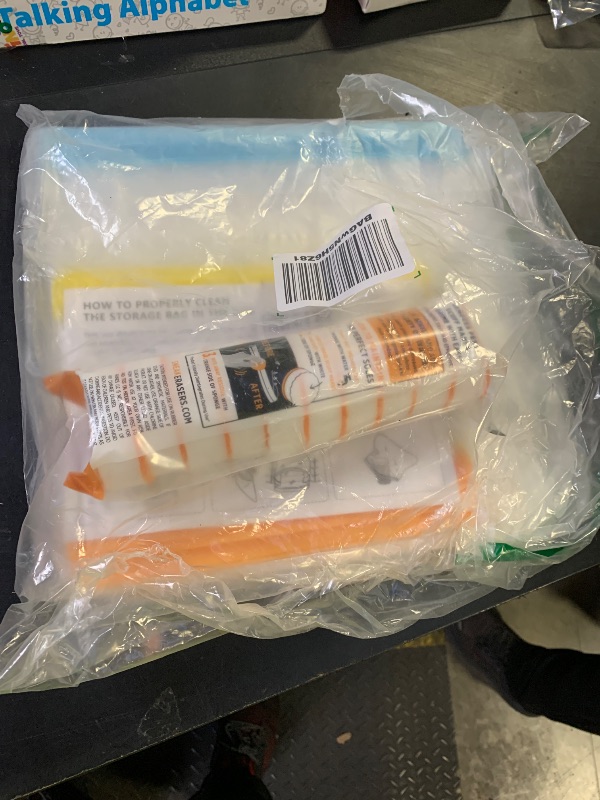 Photo 1 of 10 Pack Dishwasher Safe Reusable Bags, Leakproof Reusable Freezer Bags, BPA Free Food Storage Bags for Lunch Marinate Food Travel - 3 Gallon 3 Snack 4 Sandwich Bags