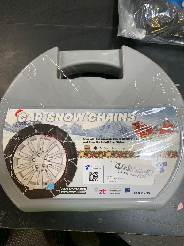 Photo 1 of Snow-Chains Auto Fixing 1 Min Quick Fit Easy Installation Tire-Chains, Christmas Gifts for Safety, Universal Emergency Tire Traction Chain for Passenger Car and SUV - Set of 2 (XM-90)