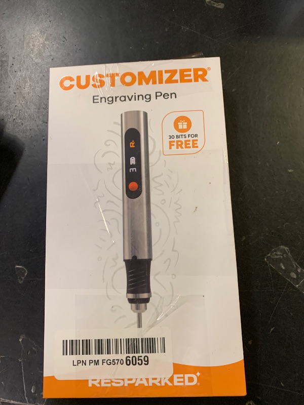 Photo 1 of Resparked Customizer Engraving Pen (Formerly Culiau): Ultimate Cordless Portable Tool for Artists & DIYers - Engrave 50+ Surfaces - Beginner Friendly - Rechargeable - Free 30 Bits & Mastery Guide