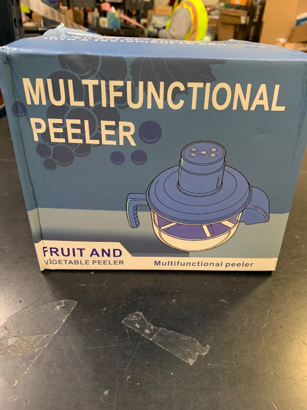 Photo 1 of Automatic Grape Peeling Machine, Electric Peeler Machine for Small Fruits Garlic Tomato; Rechargeable Portable Smart Peeler Skin Remover Tool for Home Kitchen (Blue)