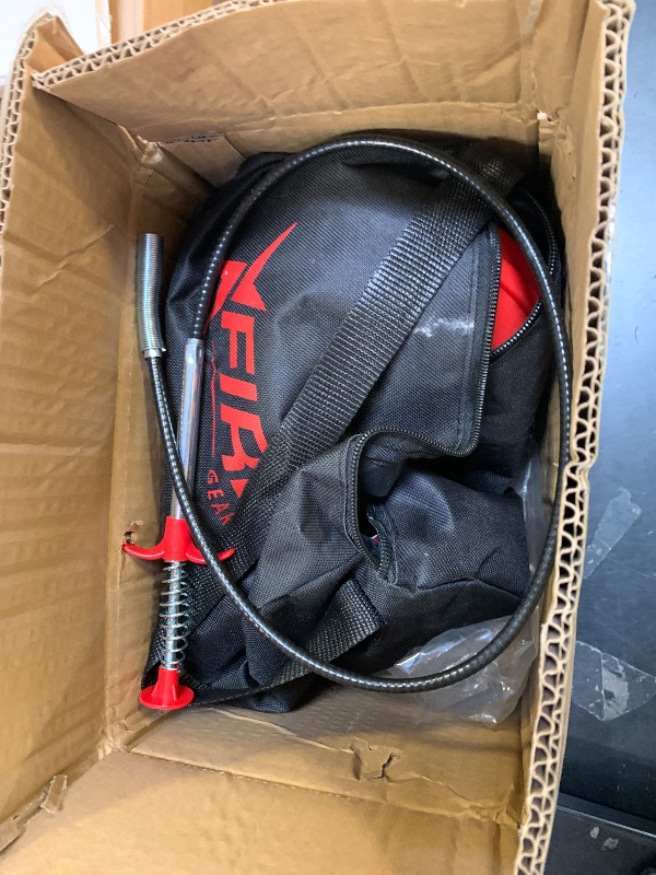 Photo 1 of ?New?50 FT Double Mode Drain Snake Tools, 11-in-1 Drain Auger for Sink and Drain Unblocking, Plumbing Snake for Kitchen, Bathrom and Shower Sink, Snake for Real DYIs (Red)