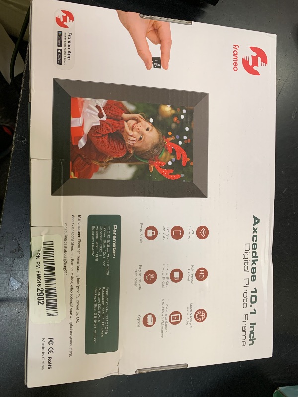 Photo 1 of 10.1Inch WiFi Digital Picture Frame IPS Touch Screen HD Disply,Video Clips and Slide Show,Auto-Rotate, Wall Mountable,Send Photos Instantly from Anywhere with via Frameo APP (10.1 INCH)