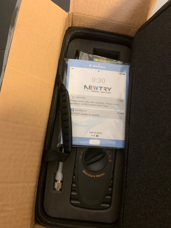 Photo 1 of NEWTRY Moisture Meter Powder-Moisture Tester Range 0-100% Plastic Moisture Meter Resolution 0.1% & 0.01% with 9.6" Probe Portable Hay Moisture Meter for Plastics Rubber Silicone Resin Nylon Hay