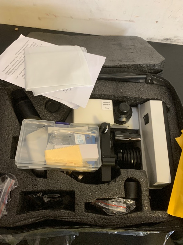 Photo 1 of Trinocular Microscope 40X-5000X Magnification Laboratory Grade with Dual Mechanical Stage and HD USB Camera Microscope for Adults