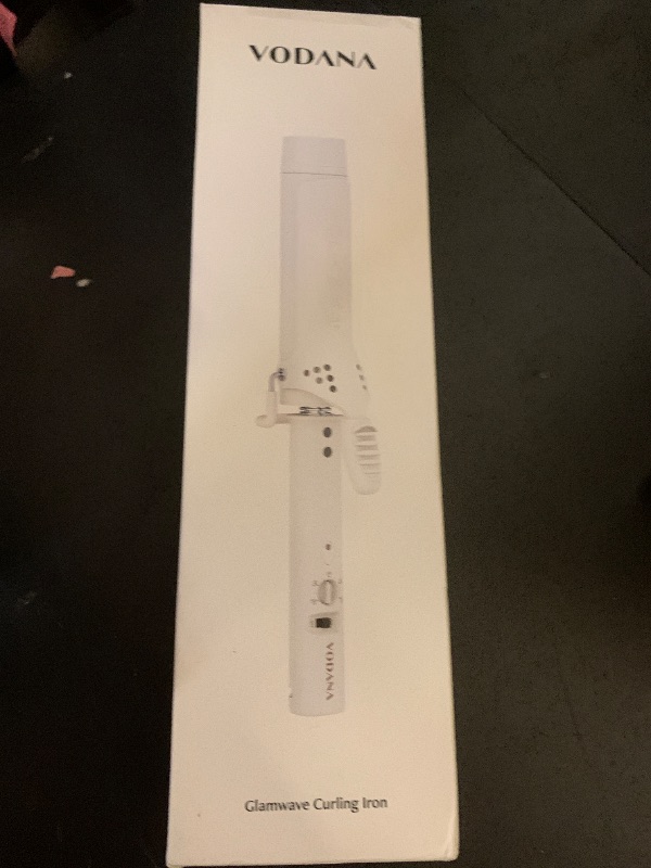 Photo 1 of VODANA Professional GlamWave Ceramic Curling Iron, Long-Lasting Natural Curls, Instant Heat, Hair Curler, Curling Wand, Available in USA (1.4 inch, Ivory)