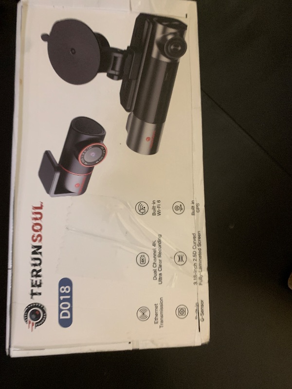 Photo 1 of TERUNSOUl 4K+4K+1080P 3 Channel Dash Cam Front and Rear with Cabin, Free 128GB Card Included, 5.8GHz WiFi6 - up to 20MB/s, IR Night Vision, Built-in GPS, G-Sensor, 24H Parking Mode, Support 512GB Max