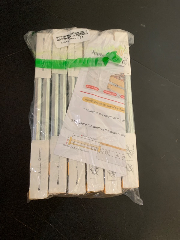 Photo 1 of 10 inch Ball Bearing Drawer Slides 6 Pairs (12pcs) - 100LB Capacity, Full Extension Side Mount Slides for Kitchen Cabinets, Wardrobes, Office Furniture (Silver 10inch)