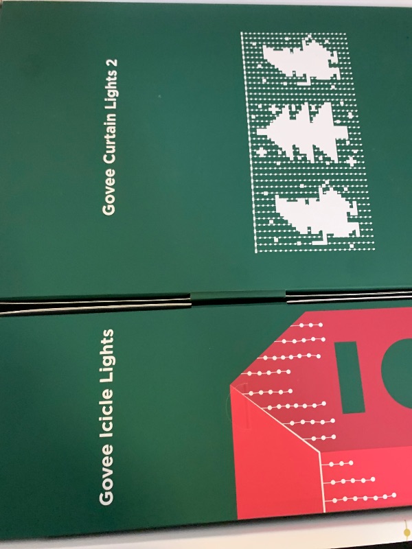 Photo 1 of Govee Outdoor Lights Set, Includes Curtain Lights, String Lights, & Icicle Lights, House Decor for Indoors & Outdoors, RGBIC Smart LED Lights, Holly-Jolly Christmas Bundle 1 Pack Each