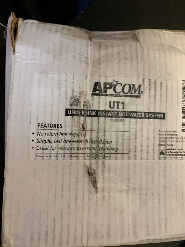 Photo 1 of APCOM UT1 Hot Water Recirculation Pump For Under Sink - Instant Hot Water Recirculating System For Tank Type Water Heaters