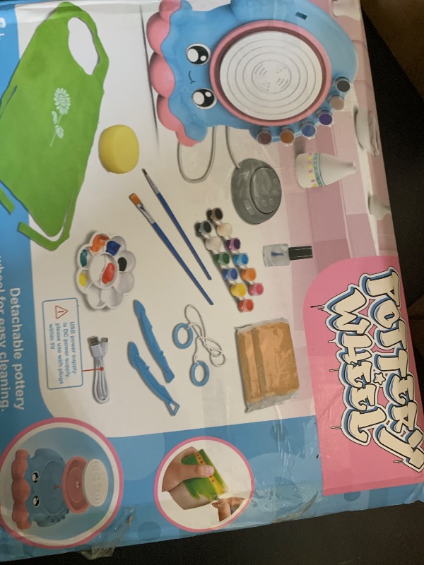 Photo 1 of Aujazyble Pottery Wheel for Kids, Complete Pottery DIY Art & Craft Kit Toy, Arts and Crafts for Kids Ages 8-12, Girls Boy Toys Birthday Halloween Christmas Gift for Kid Ages 6 7 8 9 10 11 12+, Blue