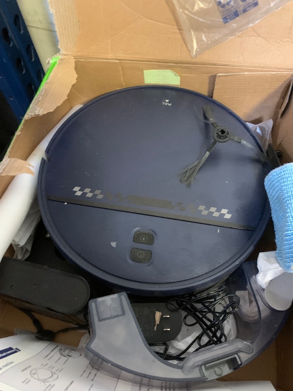 Photo 1 of Robot Vacuum and Mop Combo, 2-in-1 Mopping Robot Vacuum Cleaner with 2300Pa Suction, 2.87'' Slim Design, Wi-Fi/App/Voice Control, 3D Obstacle Avoidance&Self-Charging for Hard Floors, Carpets, Pet Hair