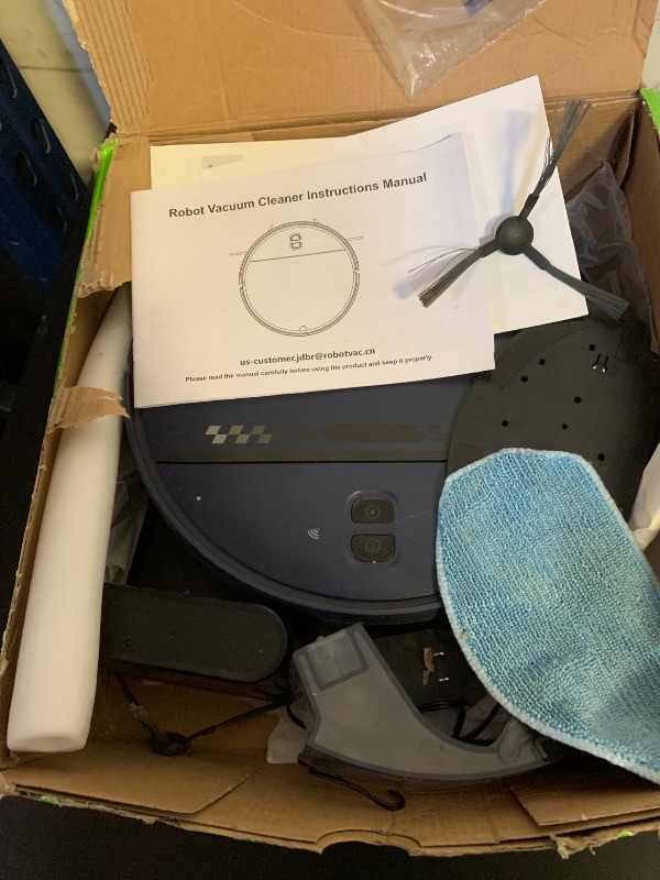 Photo 1 of Robot Vacuum and Mop Combo, 2-in-1 Mopping Robot Vacuum Cleaner with 2300Pa Suction, 2.87'' Slim Design, Wi-Fi/App/Voice Control, 3D Obstacle Avoidance&Self-Charging for Hard Floors, Carpets, Pet Hair