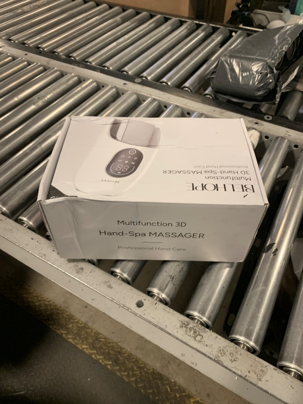 Photo 1 of Hand Massager with 9 Modes and 4 Heating Options for Hot and Cold Therapy Hand and Wrist Massager for Arthritis and Carpal Tunnel Relief, Hand Massager with Heat and Compression,Gift Christmas,White