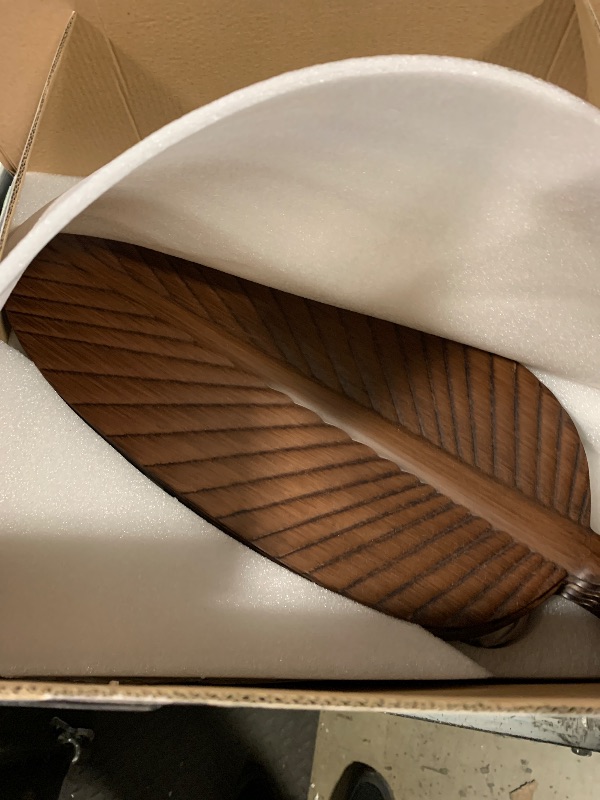 Photo 1 of Kviflon Ceiling Fans with Lights and Remote/APP Control, 45 Inch Low Profile Tropical Ceiling Fan for Living Room Bedroom, Outdoor Flush Mount Palm Leaf Ceiling Fan for Patios Porch, Brown