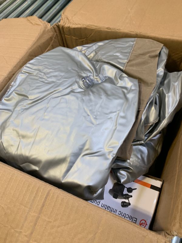 Photo 1 of Realspring 12 Pcs Inflatable Bean Bag Chairs for Adults with Electric Air Pump, Blow up Couch Folding Portable Inflatable Couch Lazy Sofa for Outdoor Movie Nights Camping Room (Coffee)