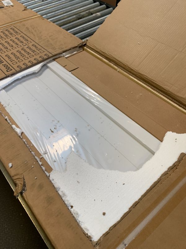 Photo 1 of Bifold Barn Door 60" x 84", MDF Bi-Fold Sliding Closet Doors with Hardware Kit Included, Pre-Finished Easy Assembly, Water-Proof PVC Surface & Save Space, H-Frame, 68" Track for 4 Doors,White