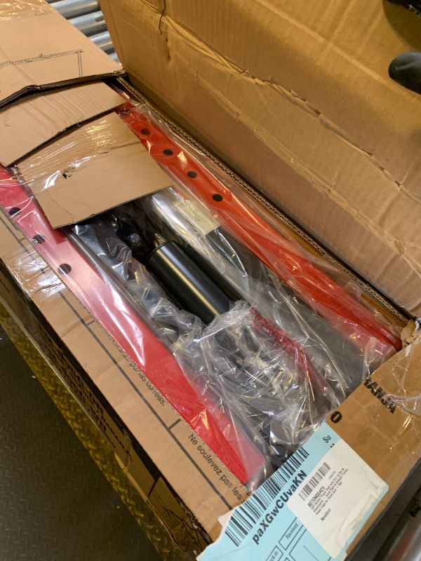 Photo 1 of CAP Barbell Power Rack with Pull Up Bar & Attachments - Squat Rack & Strength Training Power Cage for Home Gym - Red