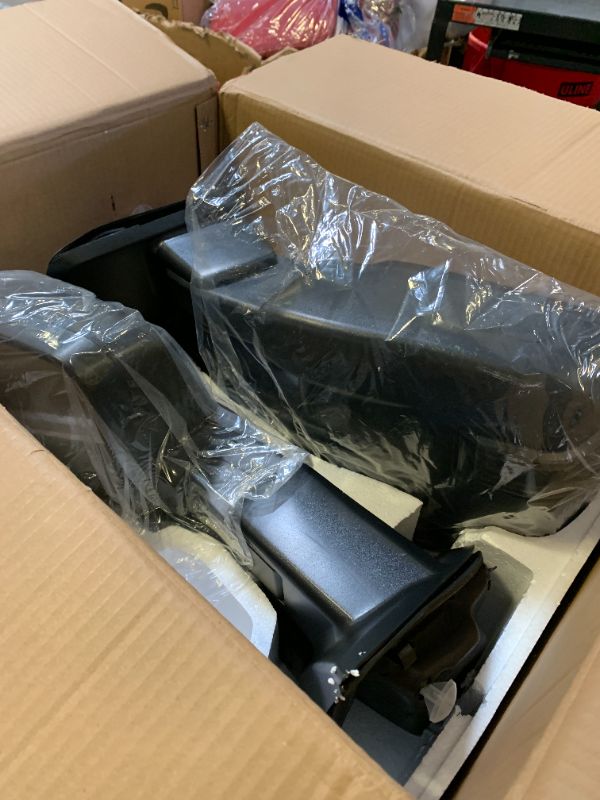 Photo 1 of Towing Mirrors for Ford F-150 2015 2016 2017 2018 2019 2020 Power heated Temperature sensor with LED Turn Signal Light Manual Folding Telescoping 8 Pin Plug (1 Pair)