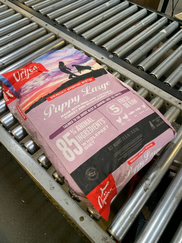 Photo 1 of ORIJEN Grain Free High Protein Dry Dog Food Puppy Large Recipe 23.5lb Bag