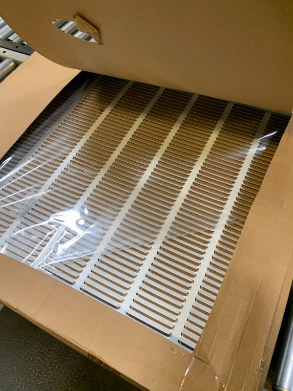 Photo 1 of HVAC Premium 32 x 26 Duct Opening Steel Return Air Filter Grille, for 1-inch Filter, Removable Door, Flat Stamped HVAC Vent Cover Grille, Outer Dimensions 34.5 x 28.5