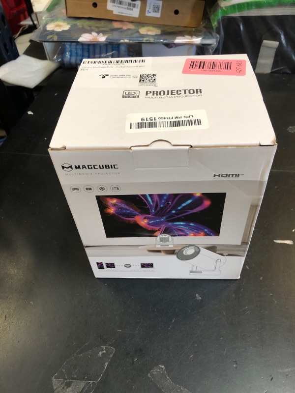 Photo 1 of ?Electric Focus?Magcubic Mini Projector 4K Support, Portable Projector with WiFi 6 and Bluetooth 5.4, Smart Proyector, 5W Soundbase Speaker, 180°Rotation for Home Theater