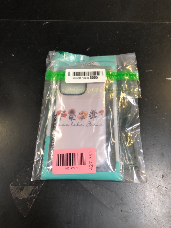 Photo 1 of WANKBLC Compatible with iPhone 16 Pro Matte Case, Love Like Jesus Religious Faith Flower Pattern for Girl Full Body Design Soft Silicone Drop Shock Scratch Protection