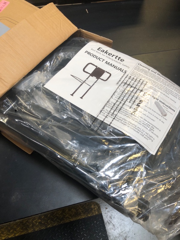 Photo 1 of Eakertte Bed Rails for Elderly Adults Safety - Adjustable Bed Side Rails with Support Leg, Bed Cane with Storage Bag and Motion Sensor Light, Fits Queen, King, Twin, Full, Supports up to 400lbs