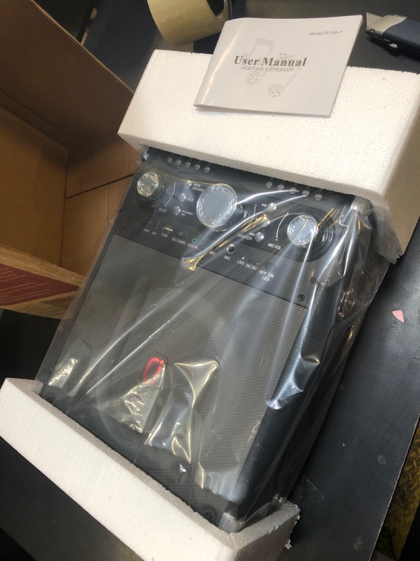 Photo 1 of HWWR Karaoke Machine with 3 Wireless Microphones for Adults, Portable Bluetooth Party Speaker with Echo Adjustment, Singing Machine Support TWS/USB/TF Card/Guitar/TV Connected for Outdoor/Events etc