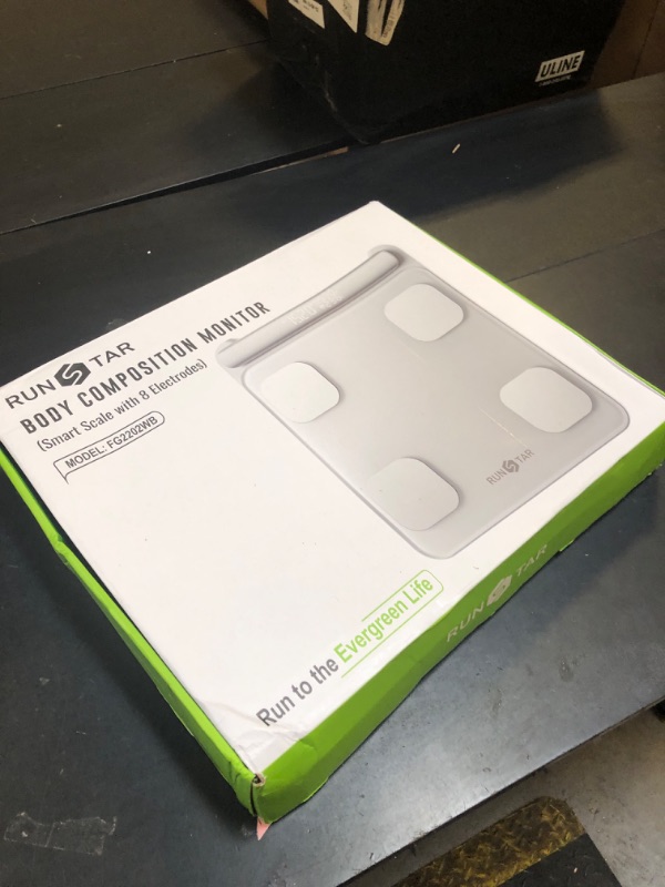 Photo 1 of RunStar Smart Scale for Body Weight and Fat Percentage FSA&HSA Eligible, 8-Electrode Digital Bathroom Scale with BMI, Body Fat & Muscle Mass to 28 Body Composition and Printable Body Analysis Report