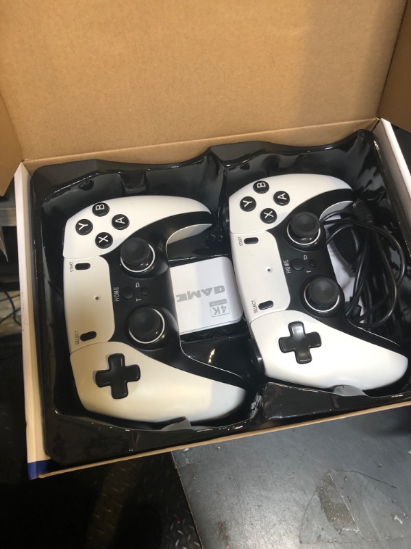 Photo 1 of FCHOZY 2026 Upgraded Retro Gaming Console, Classic Video Games with 4K HDMI, 20,000+ Games and 23 Emulators, Nostalgia Game Stick Pro, Upgraded Dual 2.4G Wireless Controllers 64GB (White)