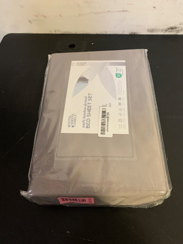 Photo 1 of Hotel Sheets Direct 4 Piece Bed Sheet Set Queen Size, 100% Viscose Derived from Bamboo Sheets Set with 2 Pillowcases, Cooling & Breathable Luxury Bedding, Moisture-Wicking & Silky Soft Texture, Sand