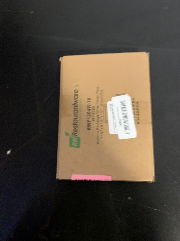 Photo 1 of 10 Restaurantware Moderna 7.5 x 5.3 Inch Premium Disposable Plates 100 Rectangular Plastic Plates For Parties - Durable Heavy-duty White Plastic Dinner Plates For Warm And Cold Foods