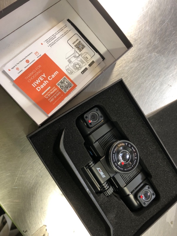 Photo 1 of 4K Dash Cam Front and Rear, 3 Channel Dash Camera with IMX335 Night Vision, WiFi GPS, Voice Control, 2K+1080P+1080P Dash Camera for Cars (64GB Card Included) Black