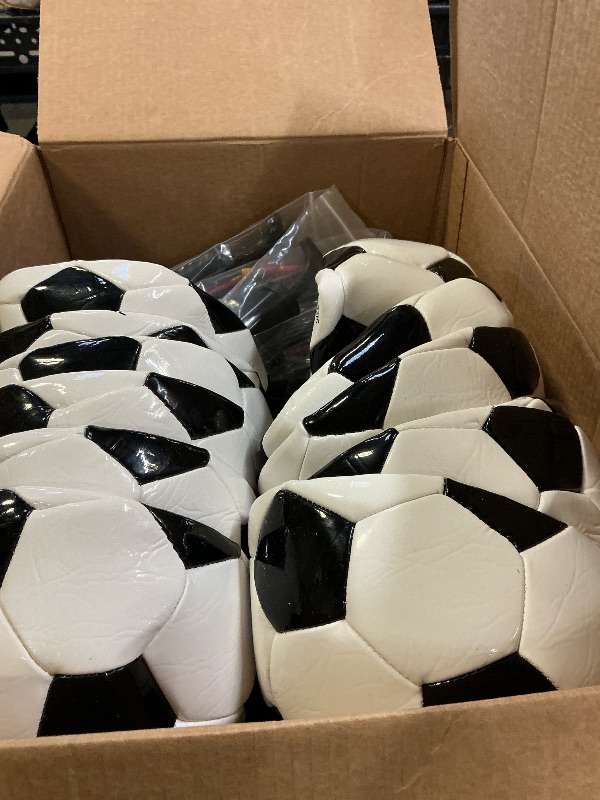 Photo 1 of Leyndo 24 Pcs Christmas Operation Gifts Include Deflated Size 5 Soccer Balls with Pumps in Bulk with Needles for Adults Christmas Charity Training Practice Game Play Gifts (Black)