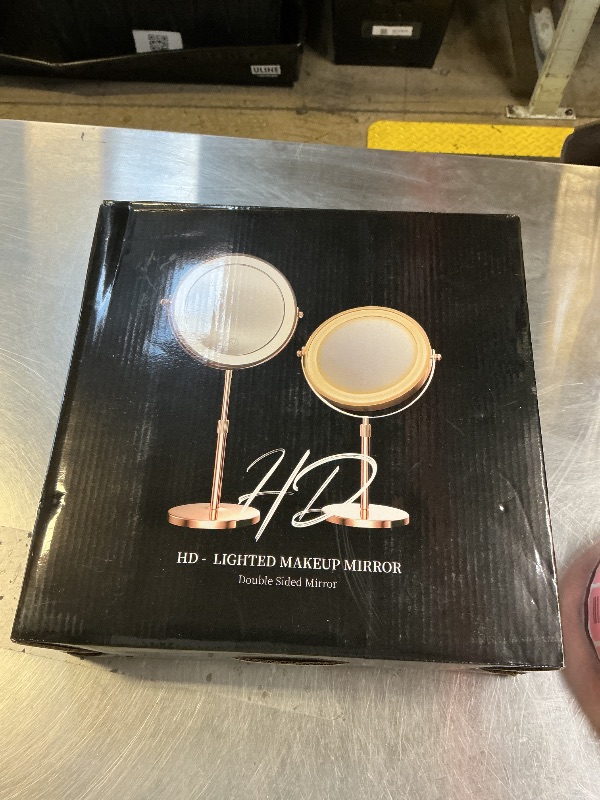 Photo 1 of Makeup Mirror with Lights, 5000 mAh Rechargeable Double Sided Magnifying Vanity Mirror with 3 Colors, 1x/20x, 360° Rotation , Brightness Adjustable Magnification Lighted Makeup Mirror, Women Gift