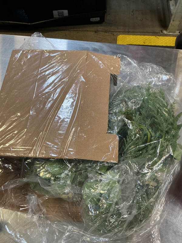 Photo 1 of [Snowy & Timer] 6 Ft Prelit Christmas Garland, Real Touch Cedar Garland with Lights,115 Cedar Branchs 25 Eucalyptus Leaves Red Berry Snowy Pinecones Garlands for Mantel Fireplace Table Christmas Decor