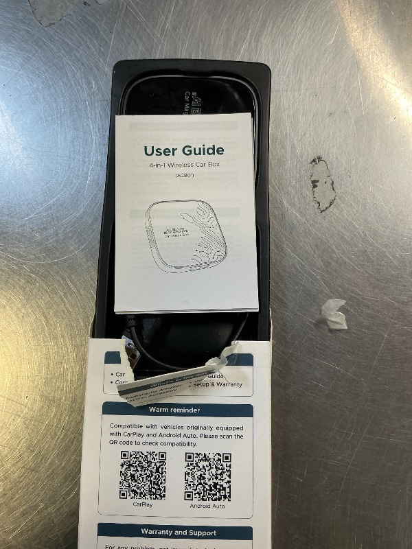 Photo 1 of 4-in-1 Wireless CarPlay Adapter for Streaming Netflix/YouTube/TikTok/TF Card, 2026 Magic Video AI Box & Android Auto Dongle [Dual Band WiFi, Bluetooth 5.3] Plug & Play, Fits for OEM Wired Car Play Car