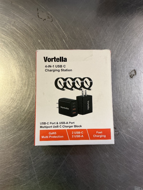 Photo 1 of [2-Pack] USB C Wall Charger,80W 4-Port Type C Fast Charging Block,USBC Multiport Wall Plug PD20W&QC20W GaN Charging Cube with 6.6FT USB C Cable for iPhone 17/16/15/14Pro Max/XS/XR, Samsung(Black)