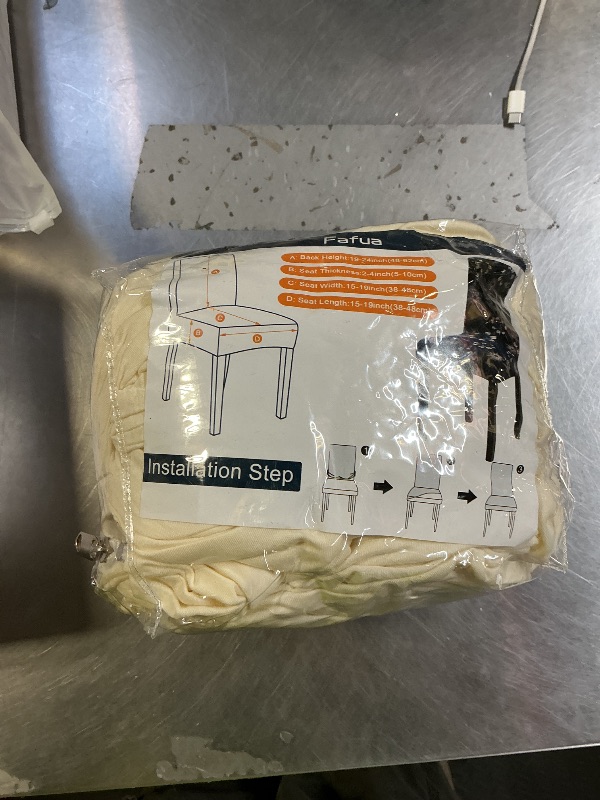 Photo 1 of Fafua Chair Covers, Stretch Kitchen Chair Covers/Dining Room Chair Covers Set of 8, Removable Washable Dining Chair Slipcovers for Home, Hotel, Banquet