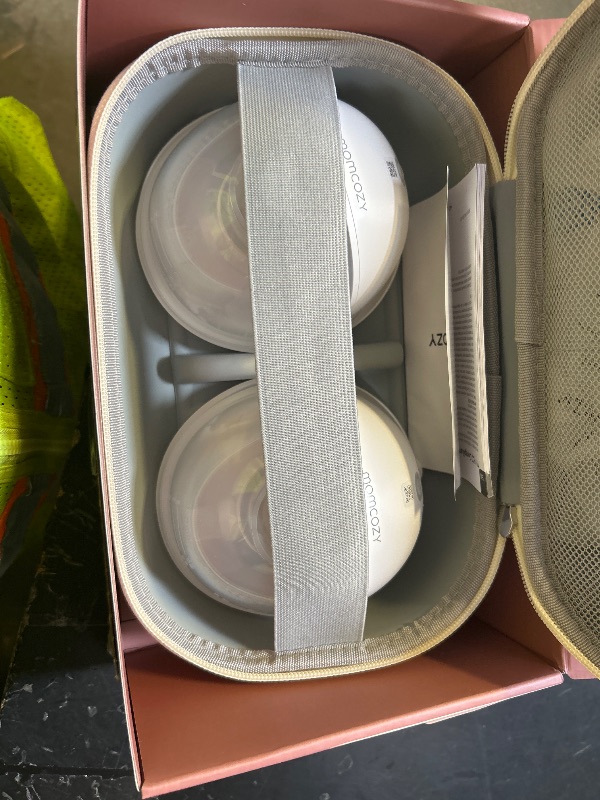 Photo 1 of Momcozy M5 Smart APP Controlled Wearable Breast Pump, Hands-Free Wireless Electric Pump, 3 Modes 9 Suction Levels, BPA-Free, Portable Lightweight, 24mm Flange, 2-Pack Quill Gray